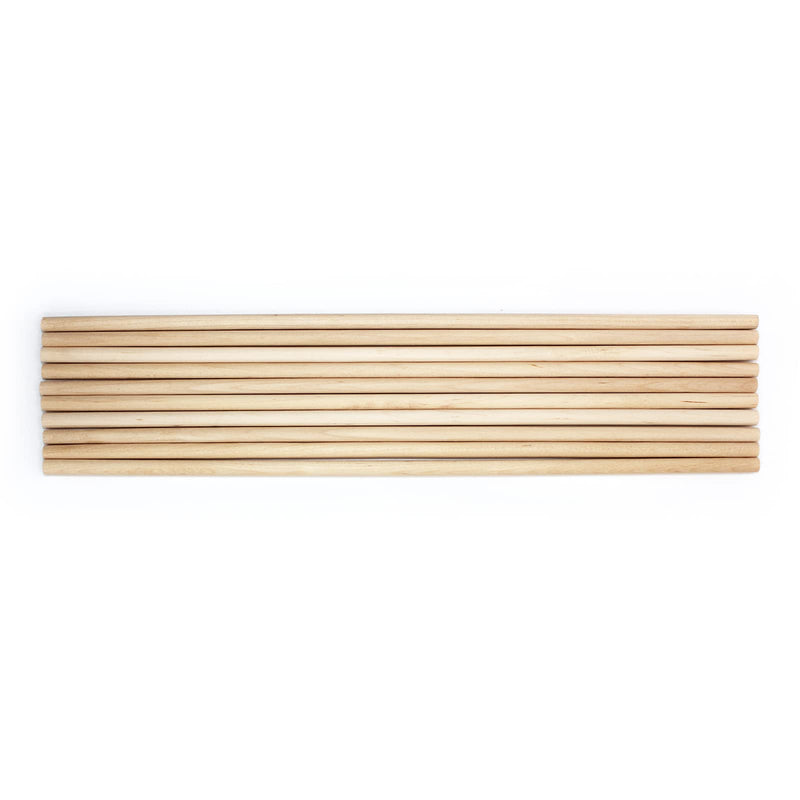 MAHITOI Dowel Rod Unfinished Hardwood 1/4 x 12 inches 10 Pieces for Arts, Crafts, Home décor, Holiday Ornaments, Handmade Gifts, macramé, Plant Support, DIY Equipment, Flag, Banner, Sign Stick - NewNest Australia