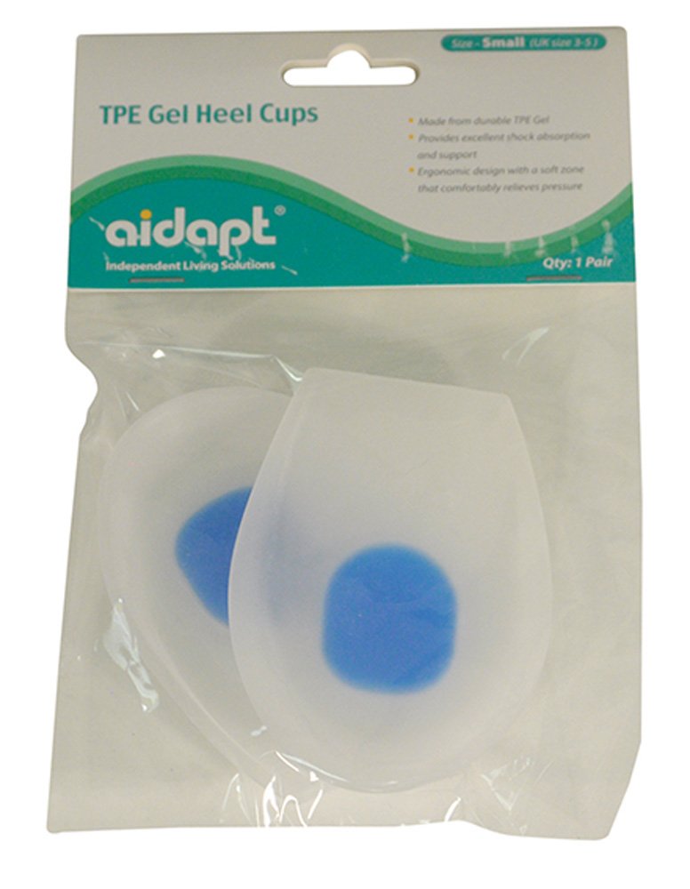 Pair of TPE Gel Heel Cups, Cushion Pads for Spurs Central Pressure Relief, Cushioning, Support and Shock Absorption for Heel Pad and Spur Pain Reduce Hard Skin Build Up Shoe Inserts UK Size 3-5 - NewNest Australia