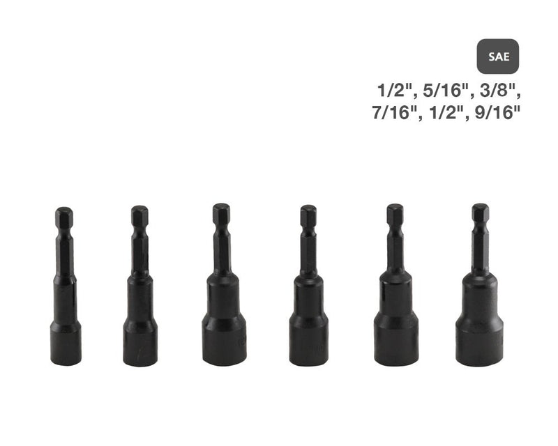 Neiko 10250A Magnetic Hex Nut Driver Master Kit, Cr-V Steel | 1/4" Quick-Change Hex Shank | SAE & Metric | 12-Piece Set - NewNest Australia