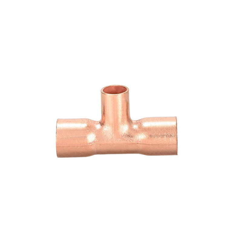 uxcell 3/8-inch X 1/4-inch X 3/8-inch Copper Reducing Tee Copper Pressure Pipe Fitting Conector for Plumbing Supply and Refrigeration 3pcs 3/8" x 1/4" x 3/8" - NewNest Australia