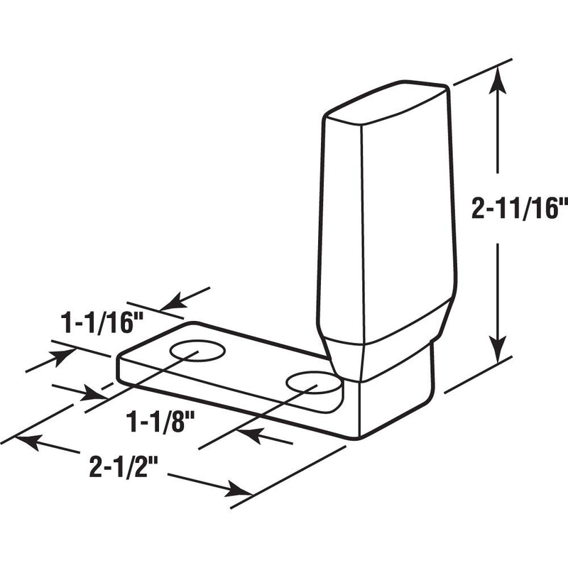 Prime-Line Products J 4592 Door Floor Stop, Brushed Aluminum Finished Steel - NewNest Australia