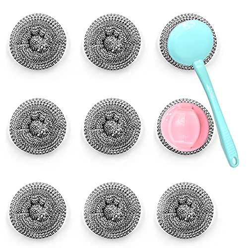 10 Pack Stainless Steel Sponges, Scrubbing Scouring Pad, Steel Wool Scrubber for Kitchens, Bathroom and More - NewNest Australia