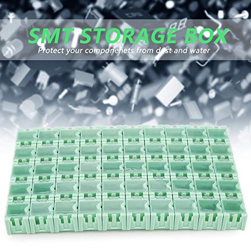 50Pcs SMD Box Electronic Components Parts Case Patch Laboratory Storage Case Mini Tool Container Green for Household Outdoor - NewNest Australia