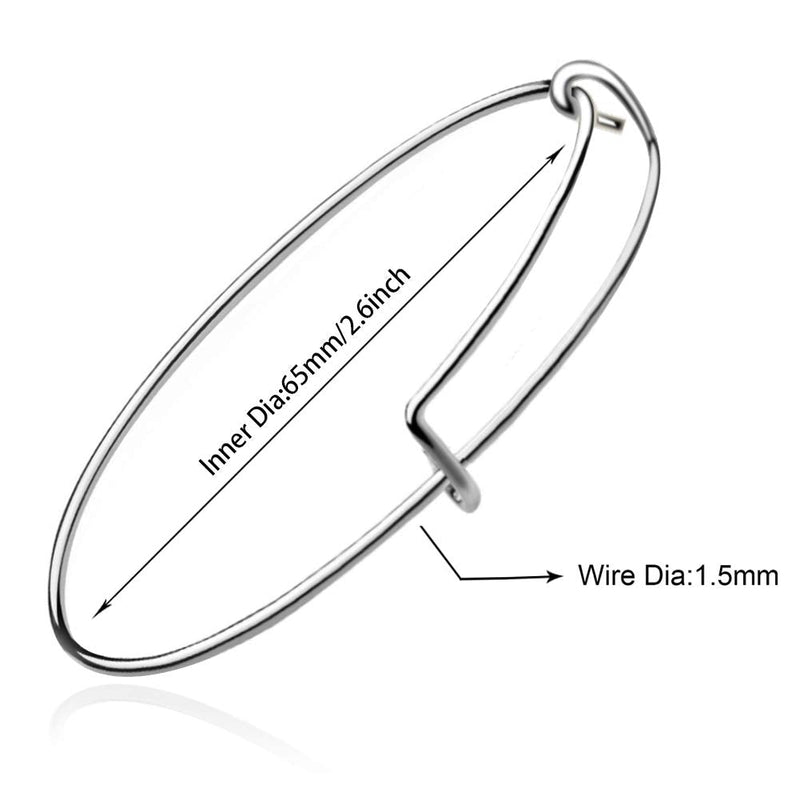 UPINS 60 Pcs Expandable Bangle Bracelets Adjustable Wire Bracelets 4 Colors - NewNest Australia