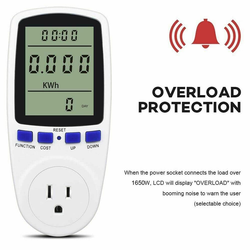 Digital Power Monitor Meter Usage Energy Watt Amp Volt KWh Electricity - NewNest Australia