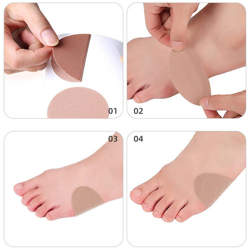 20 Pieces Oval Moleskin Pads Knit Mole Skin Patches Foot Care Tape for Chafing Blister Prevention Heel and Toe for Boots Hiking Reduce Friction Pain - NewNest Australia