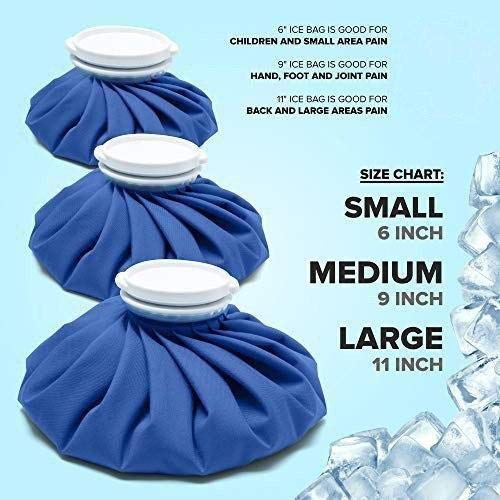 Doctor Developed Hot and Cold Pack/Ice Bag/Ice Pack/Compress [Single] - Re-useable and Waterproof with Spill-Proof caps and Durable, Anti-Leak Materials (Medium - 9", Blue) Medium - 9" - NewNest Australia