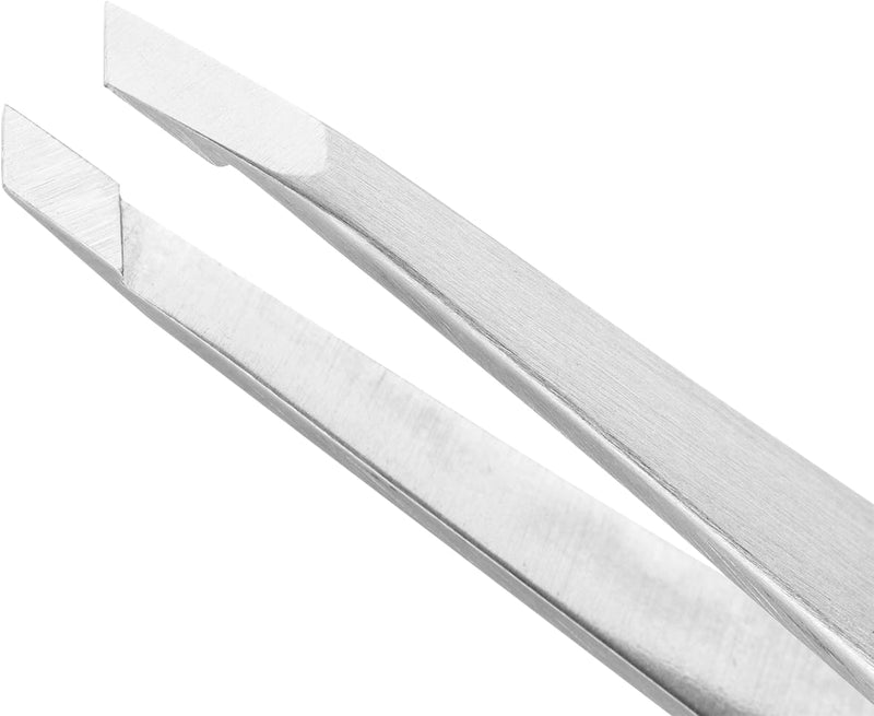 ZWILLING tweezers with slanted tip for perfect plucking made of matt stainless steel, quality, premium, 90 mm silver slanted tip single - NewNest Australia