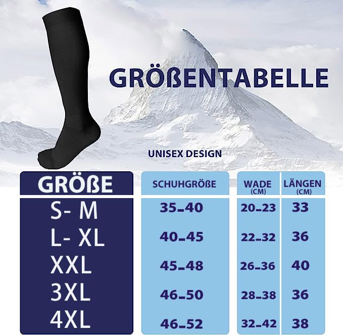 Ddobb 4 Pairs Of Compression Stockings For Men And Women, Support Stockings, Compression Socks, Support Socks, Travel Socks For Flight Sports Running Cycling - NewNest Australia