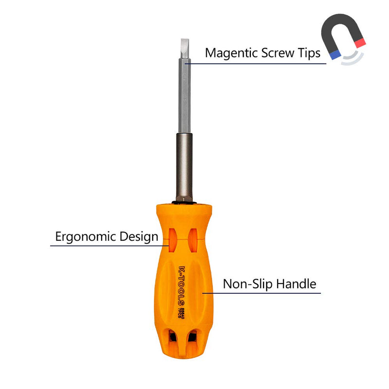 KER 7 in 1 Multifunctional Screwdriver Household Screwdriver Replaceable Bit Screwdriver Magnetic Screwdriver Professional Repair Tool - NewNest Australia