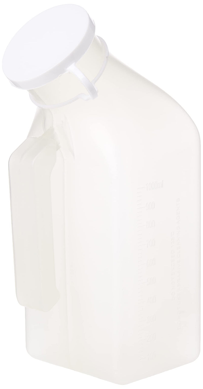 Homecraft Male Urinal, Long Neck Incontinence Bottle for Men, Clear Plastic, Living Aids, Lid to Prevent Spilage, Portable Urinal Bottle, For Clinics and Hospitals, 33oz 1000 ml (pack of 1) - NewNest Australia
