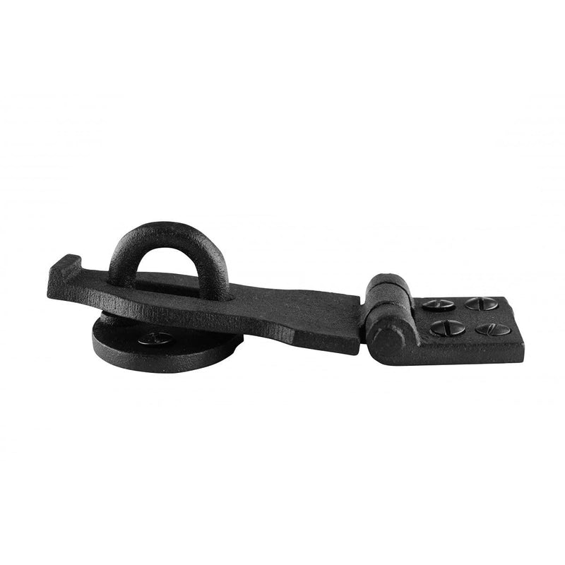 Decorative Black Wrought Iron Hasp Lock 4" X 1.75" Heavy Duty Rust Resistant Hasp Latches Safety Padlock Clasps for Cabinets, Chests Or Doors with Screws | Renovators Supply Manufacturing Pack of 2 - NewNest Australia