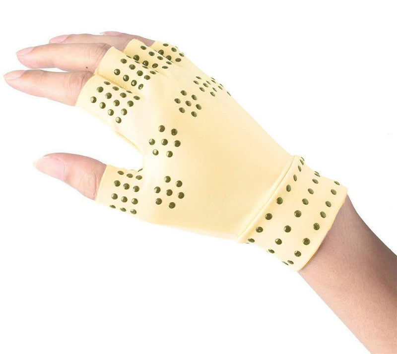 Fingerless Arthritis Gloves, 1 Pair Breathable & Moisture Wicking Compression Gloves Magnetic Arthritis Therapy Gloves, for Relieve Hand Pressure, Joint Swell Pain, Computer Typing and Daily Work - NewNest Australia