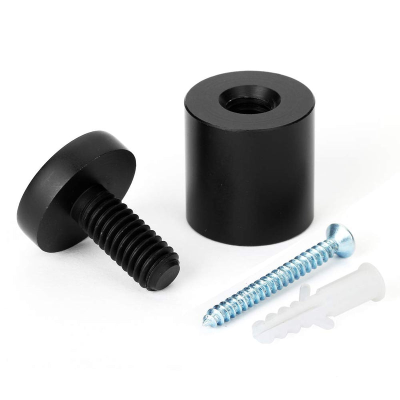 TOPNIKE Sign Standoff 1"x 1", Store Sign Holders Screws, Black Aluminum, for Acrylic, Glass, PVC, Glass Panel, Wood, Pack of 4 - NewNest Australia