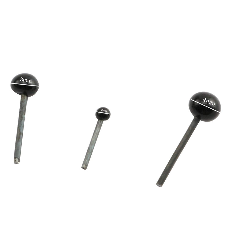 NX Garden Glass Eye 150PCS 2/3/4mm Black Beans Needle Type Glass Eyes Balls for Puppet Doll Craft - NewNest Australia