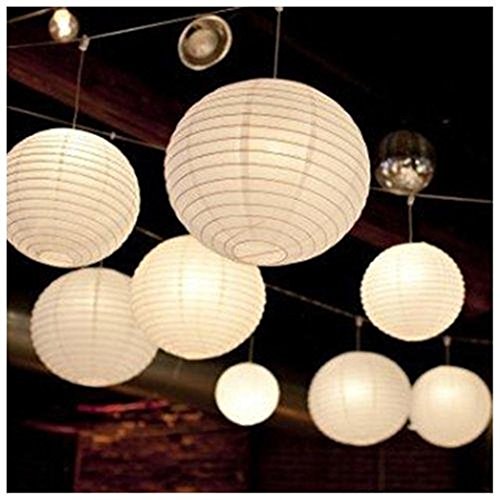 Pack of 20 Chinese White Hanging Paper Lantern in 4” 6” 8” 10” 12” Great for Wedding and Party Decorations - NewNest Australia