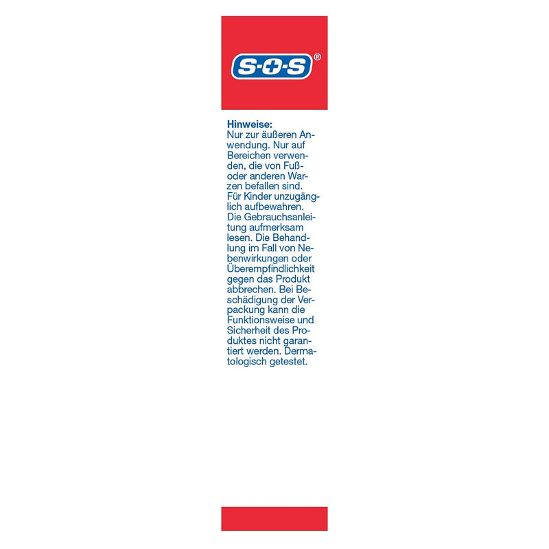 SOS Warzen-Ex plaster - wart plaster for removing common warts on the hand and foot - waterproof - for children aged 6 and over - 2 x 24 plasters - NewNest Australia