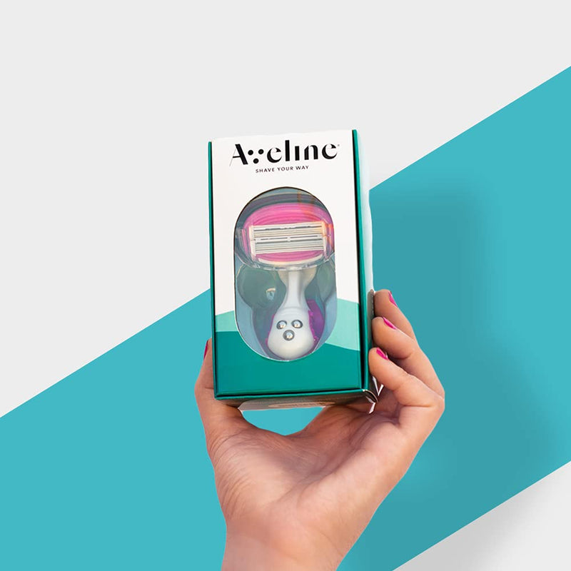 Aveline Women's Razor with 6-Blade Lubricated Cartridge - Multi-Grip Handle for Sensitive Skin with Lubricating Stip - NewNest Australia