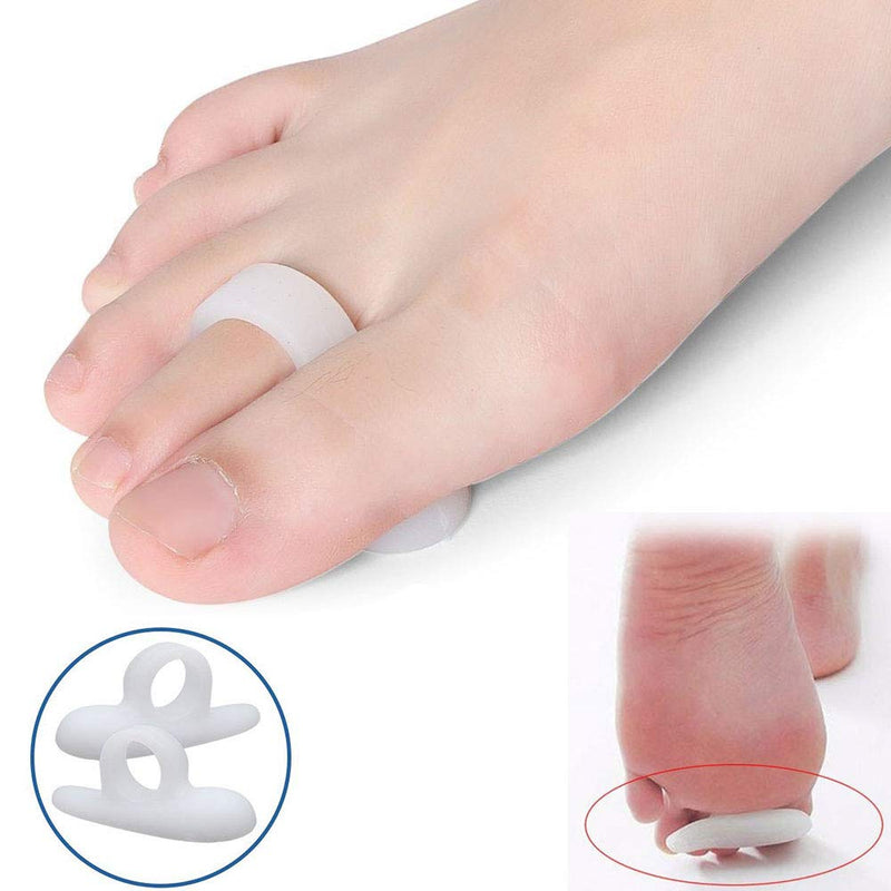 PEDIMEND™ Single Loop Silicone Gel Toe Separators for Claw Toes - Hammer Toe Straightener - Toe Separator for Overlapping Toes - Reduces Toe & Foot Discomfort - Unisex - Foot Care (Two Pairs) Two Pairs - NewNest Australia