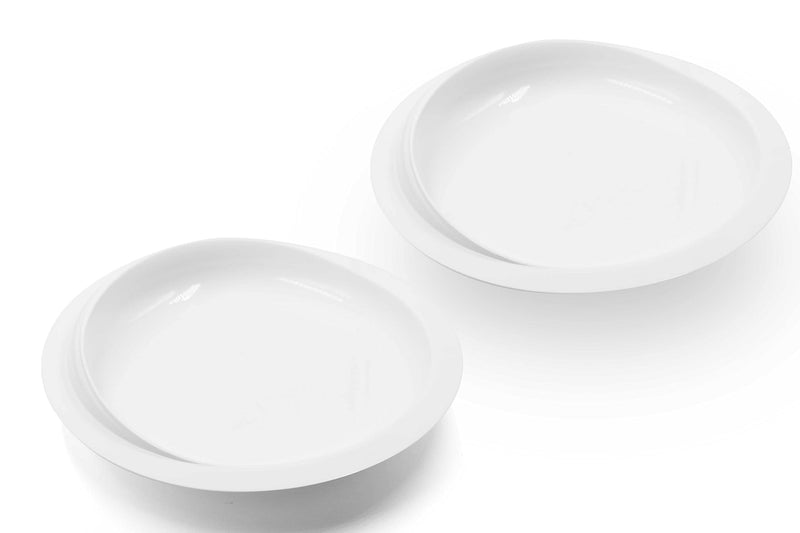 Kmina - Plate With High Rim For Disabled People (X2 Pieces), Bpa-Free Plate With Suction Cup For Adults, Non-Slip Plate With Food Aid, Plate With Rim Raising, Plate With Suction Cup For Older People - NewNest Australia