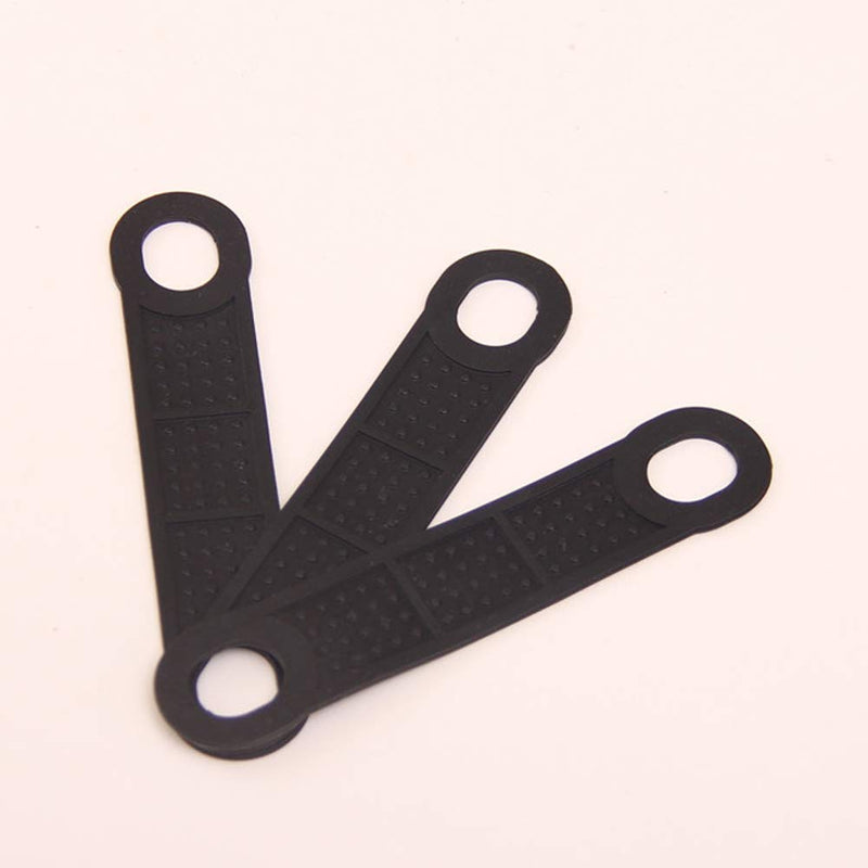 NewNest Australia - 50 Pieces Black Non-Slip Rubber Clothing Hanger Grips Clothes Hanger Strips Use for Wood and Plastic Hangers 