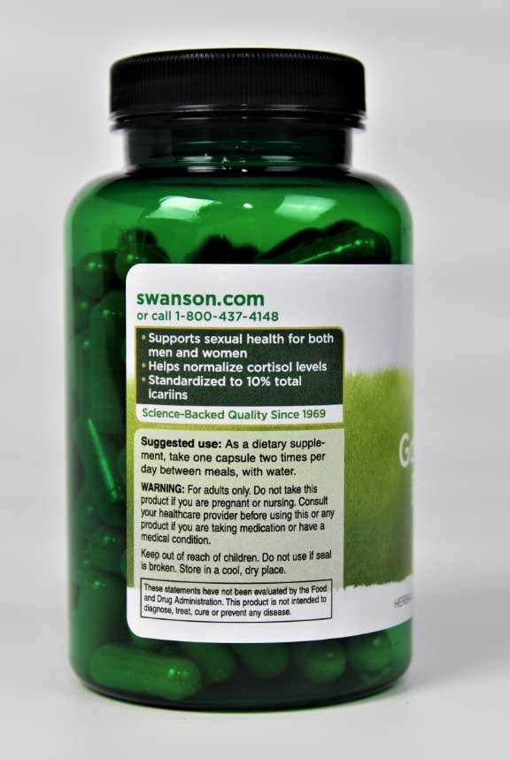 Swanson Horny Goat Weed Extract 500 Milligrams 120 Capsules - NewNest Australia