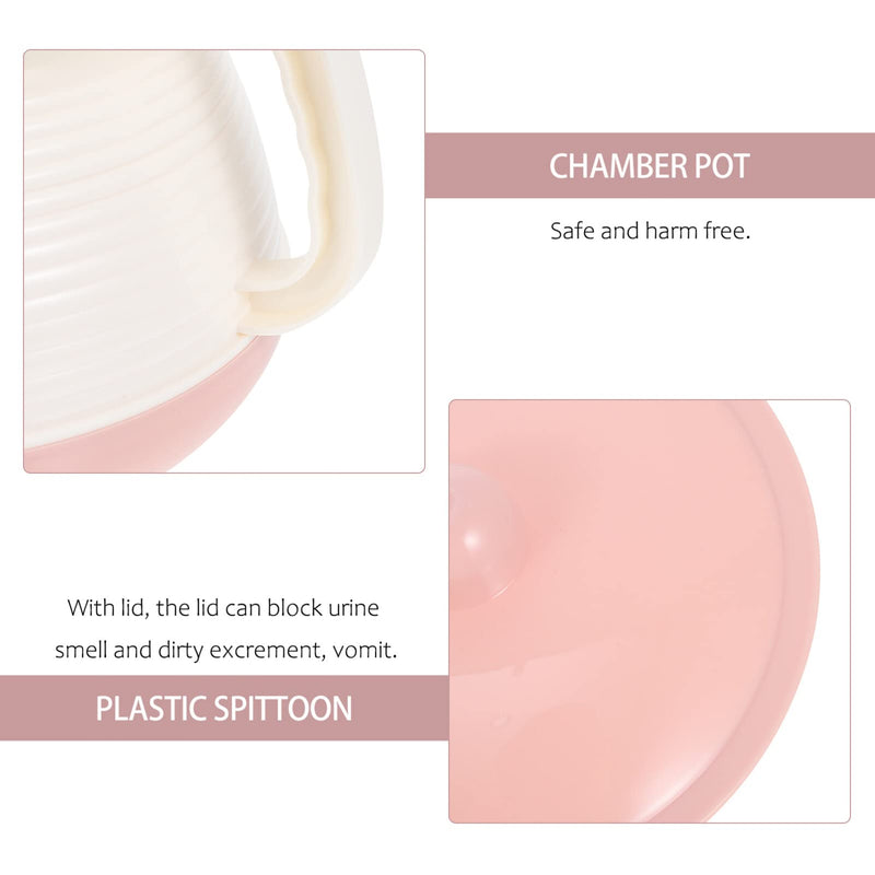 Chamber Pot Potty Urinals Bedpan: Urine Pot with Lid Bedroom Urinal Pee Pot Bucket Bedside Potties Portable Toilet for Adult Elderly Pregnant Children Home Camping Car Travel Pink - NewNest Australia