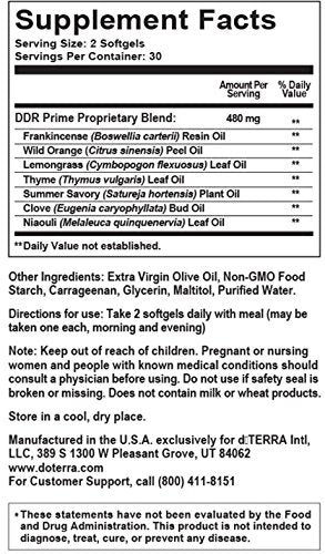 doTERRA - DDR Prime Softgels Essential Oil Complex - 60 Softgels - NewNest Australia