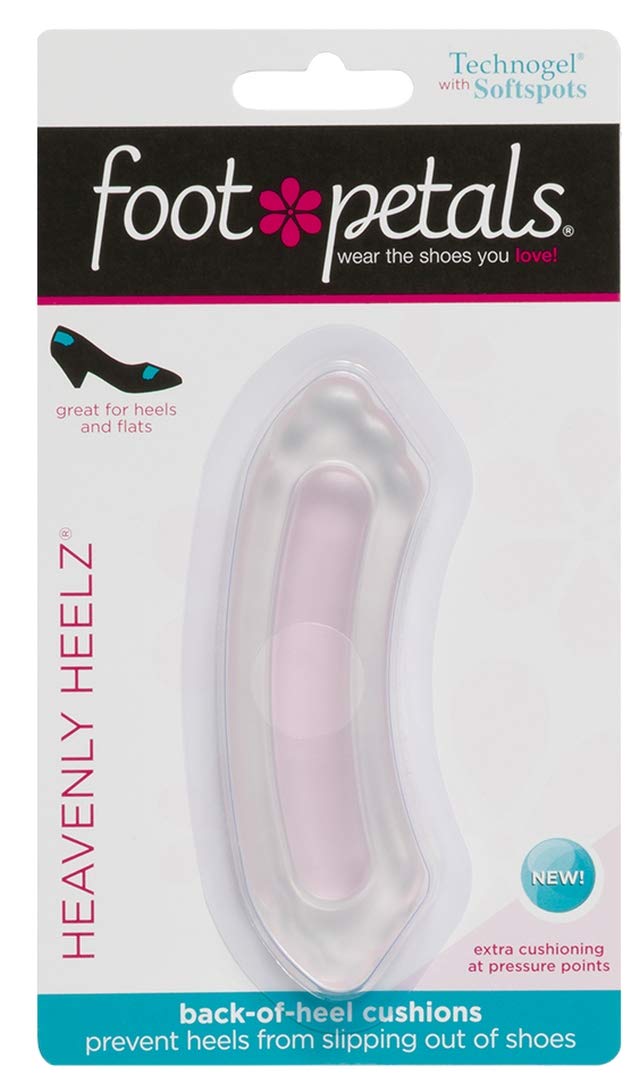 FOOT PETALS Heavenly Heelz Technogel Soft Dot Heel Pad Grips 1 Pair Pink/Clear, Clear and Pink, One Size - NewNest Australia
