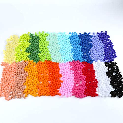 Caydo 1200 Pieces 1cm Assorted Pom Poms for DIY Creative Crafts Decorations - NewNest Australia