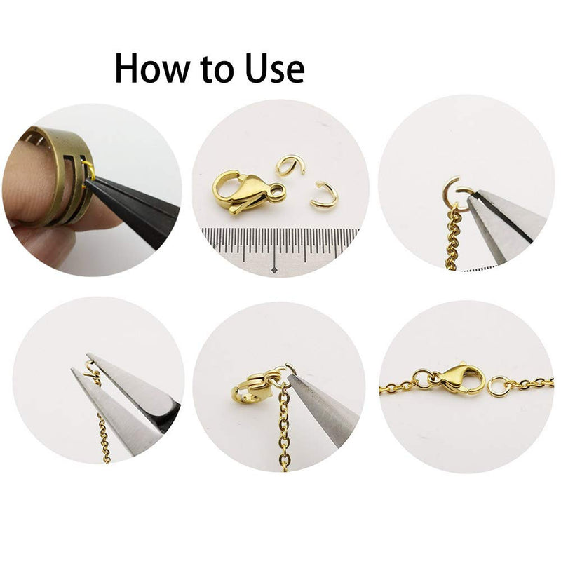 300 pcs Gold Plated Stainless Steel Split Rings Jump Rings Connector Rings for Jewelry Making Necklaces Bracelet Earrings Keychain DIY Craft (13297-Gold, 4mm) - NewNest Australia