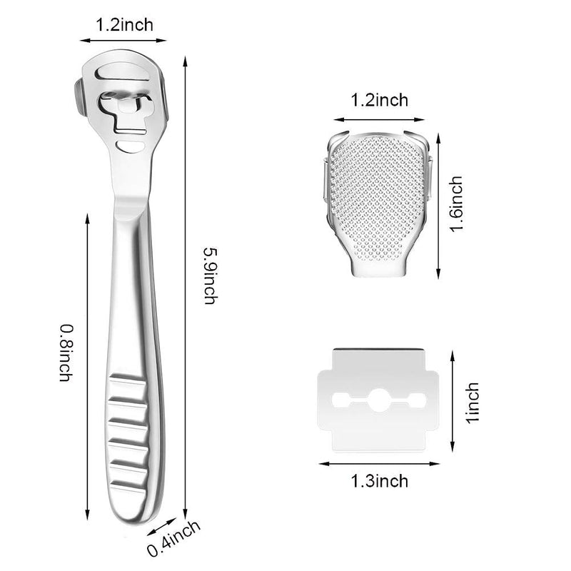 Codream Pedicure Callus Shaver Foot File Care Hard Skin Remover Callus Shaver Sets with Case, Foot File Heads & 10 Replacement Blade - NewNest Australia