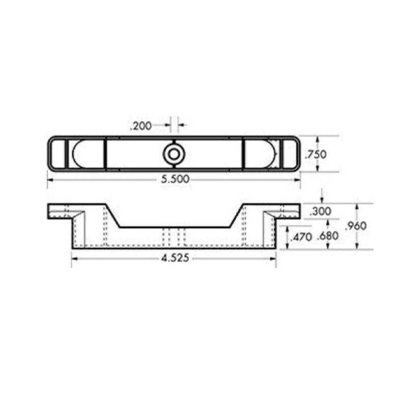 NewNest Australia - False Front Connector 4 1/2 opening / complete set including screw 1 Set (2 Clips) 