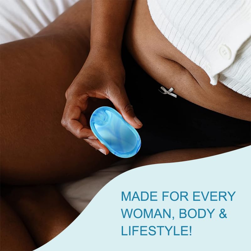 Mascoto® New Blue Generation Menstrual disc with Loop, Flat-fit Cup, Medical-Grade Silicone, Reusable, Petal Thin and Ultra Comfortable, Tampon and Pad Alternative (Set of Small and Large) - NewNest Australia