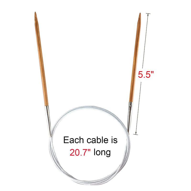 Weabetfu Bamboo Circular Knitting Needle,32-inch Length for Handmade Creative DIY and Any Weave Yarn Projects,US Size 4(3.5mm) US 4(3.5mm) - NewNest Australia