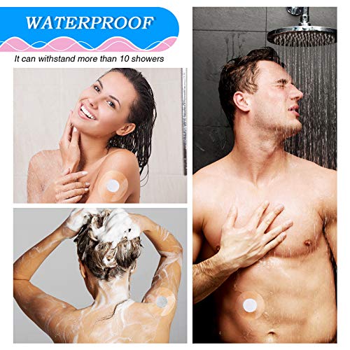 48 Pack Patches Sensor Covers Waterproof Protection Stickers Precut Clear Waterproof Adhesive Patches Transparent Adhesive Patches Clear CGM Overpatch-Tape Without Hole, Blue - NewNest Australia