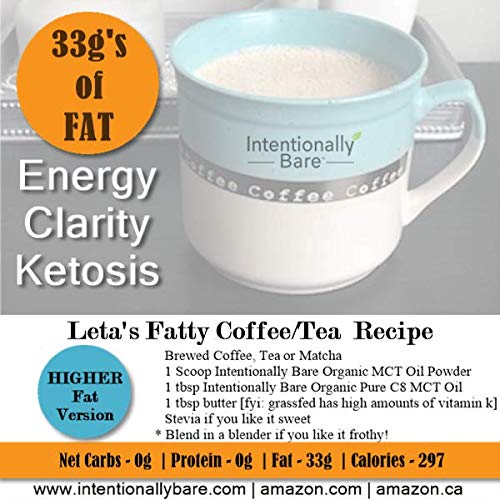 Organic MCT Oil Powder - Zero Net Carbs - No Grit Formula - Keto - Paleo - Vegan Friendly - 70% C8 - 30% C10 - Excellent in Shakes - Smoothies & Coffee - Unflavored - 50 Servings - NewNest Australia