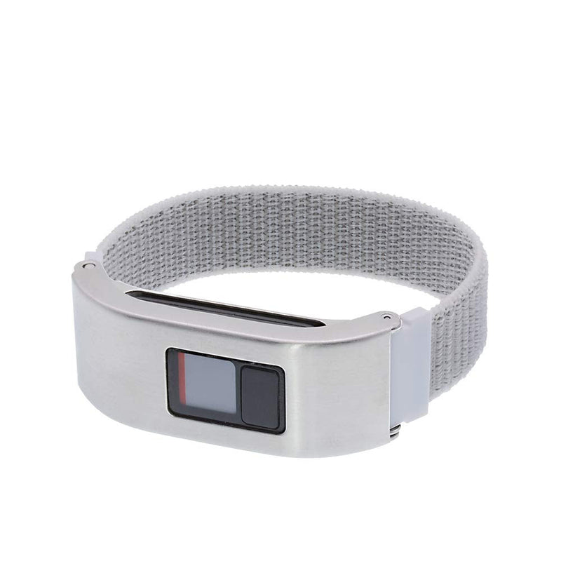 Leiou Woven Nylon Strap Compatible with vivofit 3/jr/jr2 Replacement Band Sport Mesh Watchband with Silver Metal Case (Dark Black, L/6.3"-8.2") Dark Black- Silver Metal Case Large (6.3"-8.2") - NewNest Australia