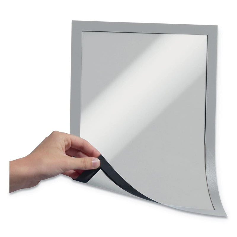 DURABLE Magnetic DURAFRAME Document Sign Holder, Letter-Size 8-1/2" x 11", Silver, 2 Pack (477123) Letter, 8-1/2" x 11" - NewNest Australia