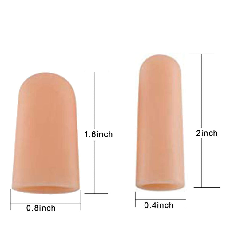 Gel Finger Support Protector Gloves, Gel Finger Cots/Covers - Different Sizes Silicone Fingertips for Hands Cracking, Eczema Skin (20pcs) 20 Count (Pack of 1) - NewNest Australia