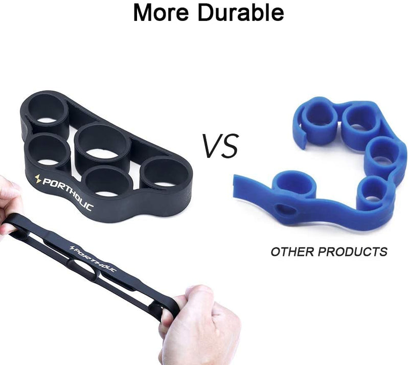4 Pack Hand Exerciser Grip Strengthener, Finger Stretcher Hand Grip Resistance Bands Hand Strengthener Hand Strengthening Forearm Exerciser for Arthritis Black - NewNest Australia