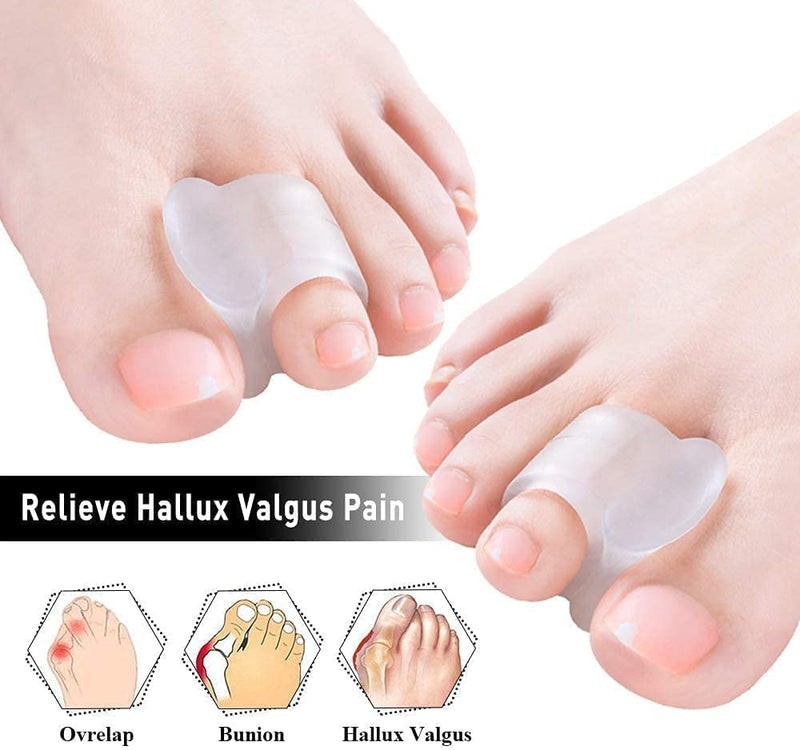 4 Pieces Gel Toe Separators, Toe Separators, For Smoothing Overlapping Toes, Big Toe Separators, Silicone Toe Separator For Overlapping Toes, Hammer Toes, Pain Relief For Malformation - NewNest Australia