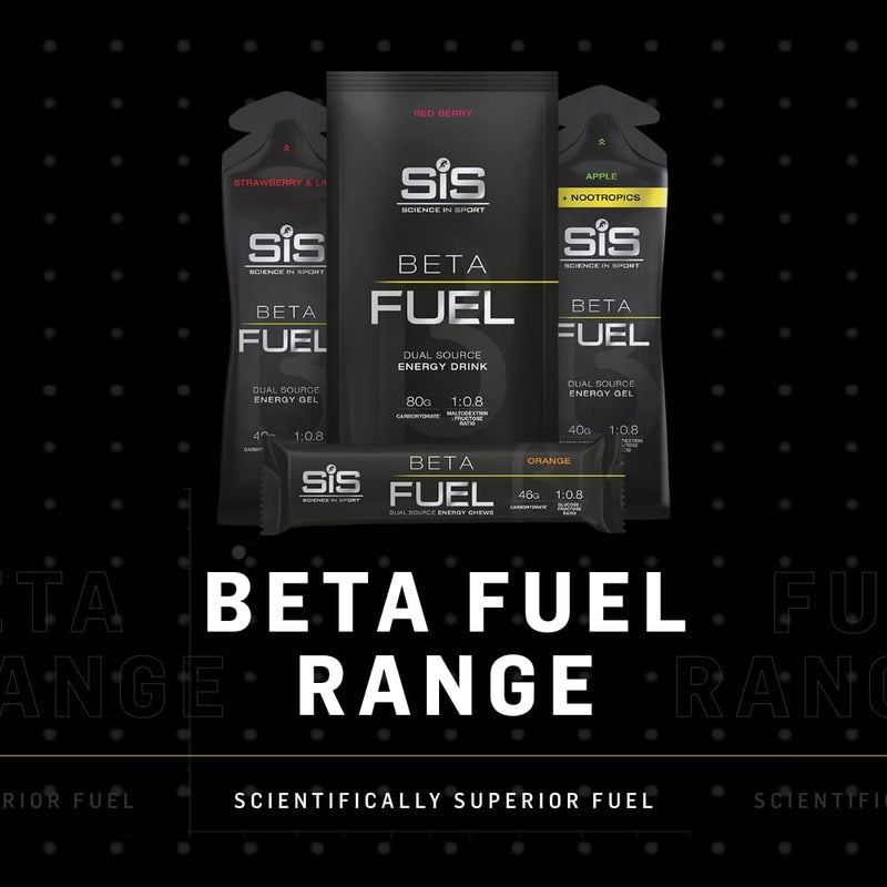Science in Sport Beta Fuel 80 powder, energy drink with 80g carbohydrates, ratio of maltodextrin to fructose 1 to 0.8 improves carbohydrate absorption, 15x82g bag, strawberry and lime flavor strawberry and lime 15 pieces (pack of 1) - NewNest Australia