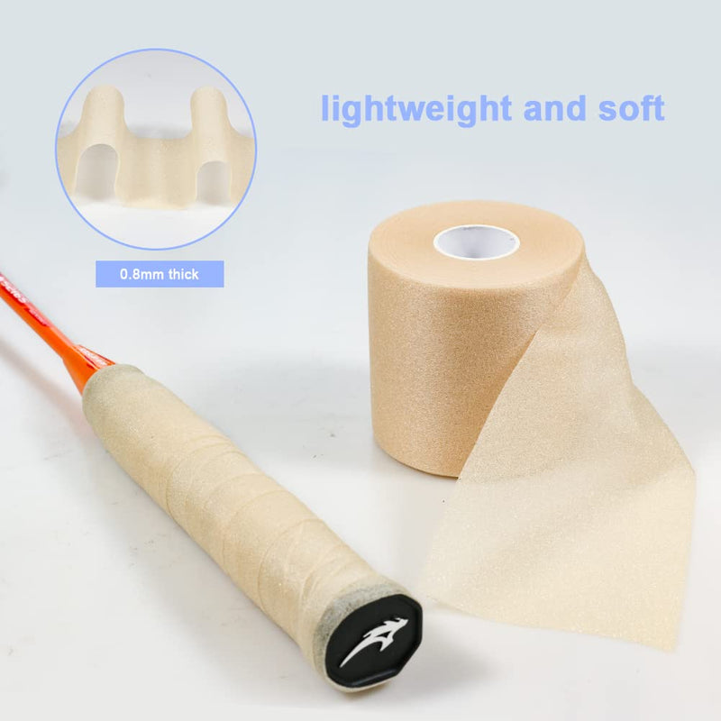Qigui 4 Rolls Athletic Tape Foam Underwrap Bandage Foam Pre-Wrap Sports Tape For Ankle Wrists Hands And Elbows Knees 2.75 Inches X 89 Feet, Avoid Skin Injuries And Adhesive Residue - NewNest Australia