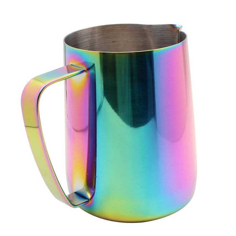 Dianoo Stainless Steel Milk Frothing Pitcher Plated with Titanium Creamer Latte Art Cup Coffee Latte Cappuccino Multicolor 600ml 600 ML - NewNest Australia