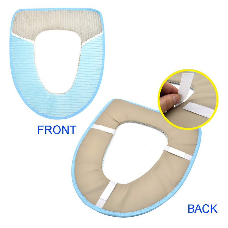 4 Pcs Toilet Seat Cover Pad Thicker Washable Toilet Seat Cushion Mat Winter 4 Colors - NewNest Australia