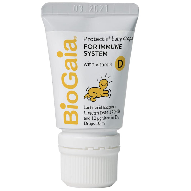 BIOGAIA Protectis Probiotic Drops with Vitamin D3 10ml Suitable for Newborn Babies,Balance Baby’s Gut Flora and Support Immune System. Contains BioGaia Patented L Reuteri DSM 17938. - NewNest Australia