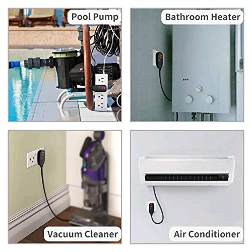GFCI Replacement Plug Assembly 3-Prongs 15Amp 3-wires with Ground Fault Circuit Interrupter Safety RCD Protection for Pool Pump, Power Pressure Washer, Air Conditioner, Hair Dryer and So On (Black) - NewNest Australia