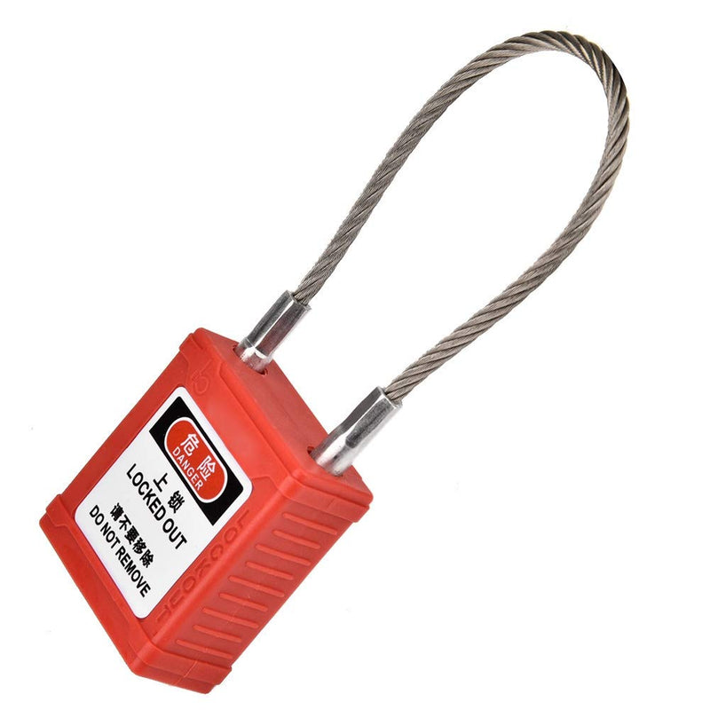 Lockout Tagout Locks, Safety Padlock Engineering Non-Conductive Lock Long Body Safety Padlock Red - NewNest Australia