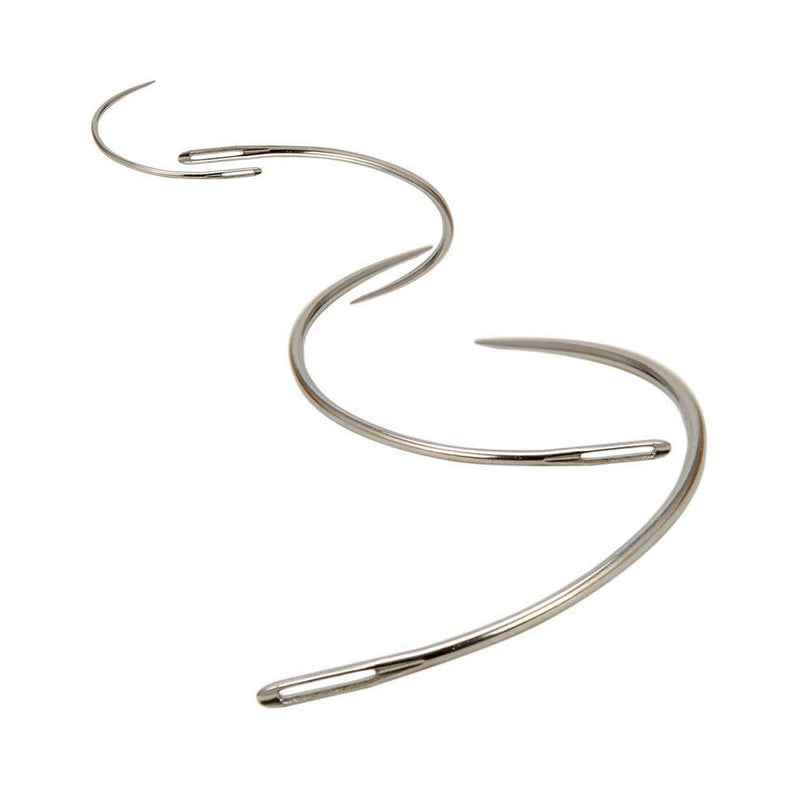 SaiDian 2 Sets 2'' / 2.5'' / 3 ''/ 3.5 '' Curved Leather Hand Sewing Needles C Type Needles for Carpet Leather Canvas Repairing Weaving Crafts - NewNest Australia